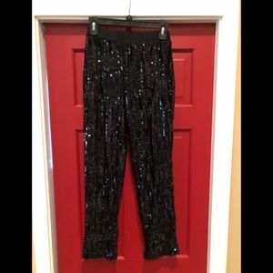 H&M black sequin pants
